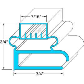 Door Gasket 23-1/8" x 59-1/4" For Delfield, DEL1702009