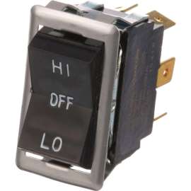 Rocker Switch 7/8 x 1-1/2" DPDT Ctr-Off For Blodgett, BLO6503