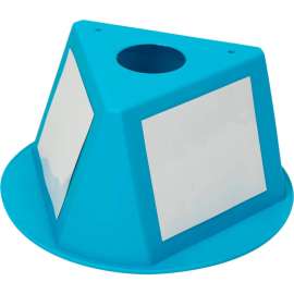 Inventory Control Cone W/ Dry Erase Decals, Turquoise