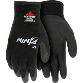 MCR Safety N9690L Ninja Ice Gloves, Arcylic Terry Inner, Black, Large, 1 Pair