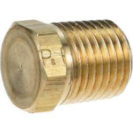 Allpoints 26-1989 Brass Hex Head Plug; 1/4" MPT