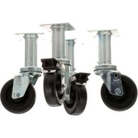 Allpoints 1751134 Casters, 4"Wheel, 9"Lift, 4 Pk