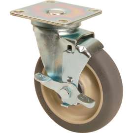 Allpoints 1201186 Caster, Plate, 5", 3.5"Plt, W/Brk