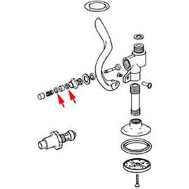 Allpoints 1111059 Washer, Bonnet, Push Button, Ts For T&S Brass & Bronze Works