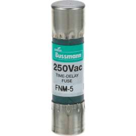 Allpoints 38-1032 13/32" x 1 1/2" 5 Amp Time Delay Fuse with High Inrush Current Protection - 250V