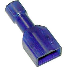 Allpoints 85-1067 Blue Female Vinyl Insulated Quick Disconnect; 1/4" Tab; Wire Gauge 16-14 - 10pk