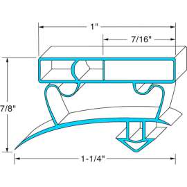 Allpoints 741341 Gasket 25 1/2" X 53" For True Manufacturing