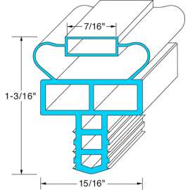 Allpoints 741284 Door Gasket 10 3/8" X 21 7/8" For Randell