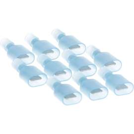 Allpoints 85-1069 Blue Male Quick Disconnect; 1/4" Tab; Wire Gauge 16-14 - 10/Pack