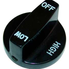 Allpoints 22-1258 2" Broiler Burner Valve Knob (Off, Low, High)