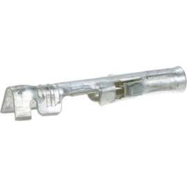 Allpoints 85-1075 Pin Connector; 1/8" Female Push-On; Straight Crimp End