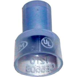 Allpoints 85-1028 Clear Tin Plated Copper Closed End Connector; Wire Gauge 10 - 100/Box
