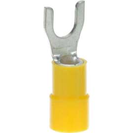 Allpoints 85-1027 Yellow Spade Terminal; Stud #10; 10 - 100/Box