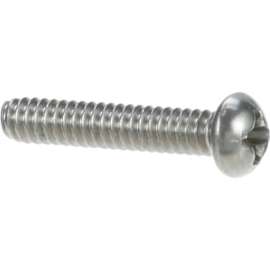 Allpoints 26-1044 Stainless Steel Round Head 6-32 x 3/4" Phillips Machine Screw - 100/Pack