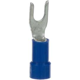 Allpoints 85-1025 Blue Spade Terminal; Stud #6; 14 - 100/Box