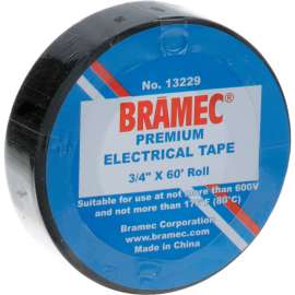Allpoints 85-1112 Black PVC All Weather Electrical Tape; 3/4" x 60"