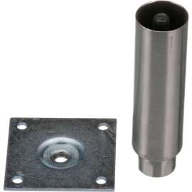 Allpoints 26-2441 6" Stainless Steel Plate Mount Adjustable Equipment Leg - 3 1/2" Plate
