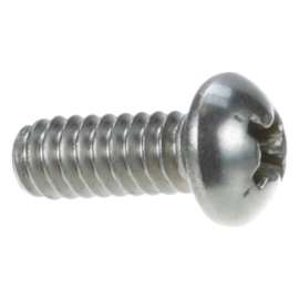 Allpoints 26-1049 Stainless Steel Round Head 10-24 x 1/2" Phillips Machine Screw - 100/Pack