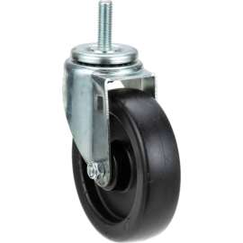 Allpoints 26-3267 5" Swivel Threaded Stem Caster - 1/2"-13 x 1 1/2" Stem, 260 lb. Capacity
