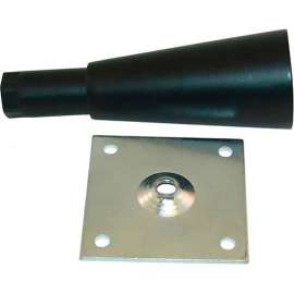 Allpoints 26-2438 6" Black Adjustable Plate Mount Leg