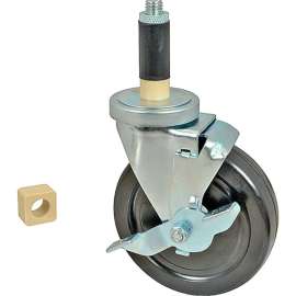 Allpoints 8009640 Caster 5 " Black Wheelwith Brake L (New Style)