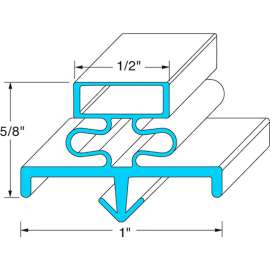 Allpoints 74-1022 Magnetic Door Gasket - 25 1/4" x 25 1/2"