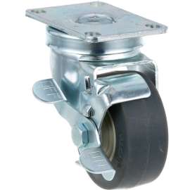 Allpoints 26-2373 3" Swivel Plate Caster with Brake - 200 lb. Capacity
