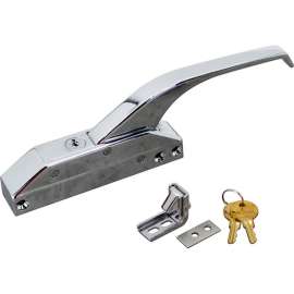 Allpoints 22-1098 10 1/4" Door Latch with Lock and Strike - Offset Handle