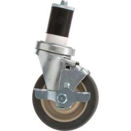Allpoints 26-3364 4" Swivel Stem Caster with Brake for 1 5/8" O.D. Tubing - 250 lb. Capacity