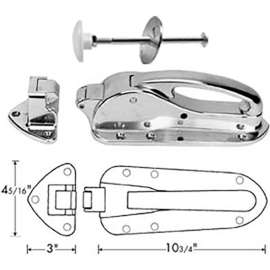 Allpoints 1221158 Latch, Chrome, W/Fl Strike/Ir