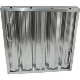 Allpoints 26-2262 16"(H) x 16"(W) x 2"(T) Aluminum Hood Filter - Ridged Baffles