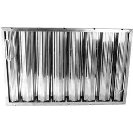 Allpoints 26-3895 16"(H) x 25"(W) x 2"(T); Stainless Steel Hood Filter - Ridged Baffles