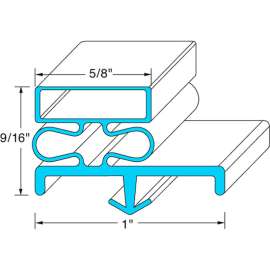 Allpoints 741307 Door Gasket8' Snap-In Magnetic