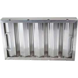 Allpoints 26-1762 20"(H) x 25"(W) x 2"(T) Aluminum Hood Filter - Ridged Baffles