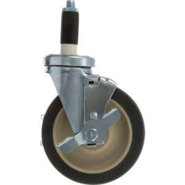 Allpoints 26-2399 5" Swivel Stem Caster with Brake for 1" O.D. Tubing - 300 lb. Capacity