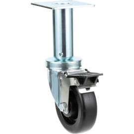 Allpoints 1751182 Caster, 4"Wheel, 9"Lift, W/Brake