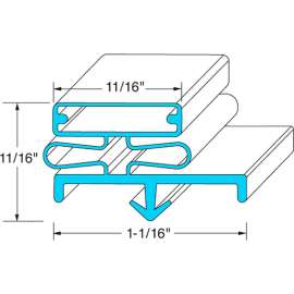 Allpoints 741250 Door Gasket31 5/8" X 59 7/16" For Continental Refrigerator