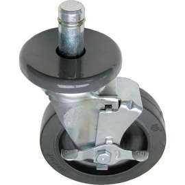 Allpoints 26-2923 5" Swivel Stem Caster with Brake for 1" O.D. Tubing - 260 lb. Capacity