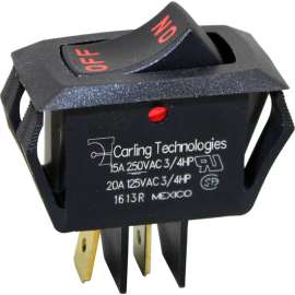 Allpoints 42-1710 On/Off Rocker Switch - 20A/125V, 15A/250V