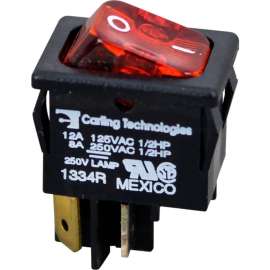 Allpoints 42-1695 On/Off Lighted Rocker Switch - 10A/250V, 12A/125V