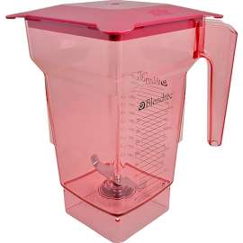 Allpoints 5411001 Jar 4-Sided, Red, W/Lid, 75 Oz For Blendtec