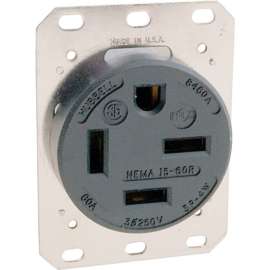 Allpoints 2531382 Receptacle, Single, 250V, 60A