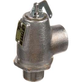 Allpoints 56-1318 15 PSI Chrome Steam Safety Relief Valve - 3/4" NPT, 446 lb./Hour
