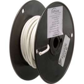 Allpoints 38-1310 High Temperature Wire; #12 Gauge; Stranded SF2; White; 50' Roll