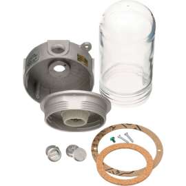 Allpoints 38-1321 Junction Box Light Fixture; Glass Globe