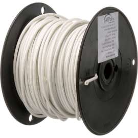 Allpoints 38-1345 High Temperature Wire; #14 Gauge; Stranded SF2; White; 250' Roll