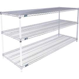Nexel Shelving Wire Shelving Add-On Unit, 72"W x 24"D x 34"H