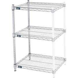 Nexel Shelving Wire Shelving Add-On Unit, 24"W x 14"D x 34"H