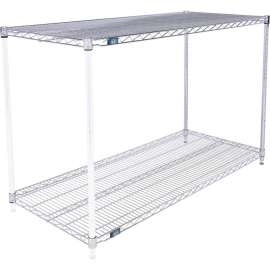 Nexel Shelving Wire Shelving Add-On Unit, 54"W x 24"D x 34"H