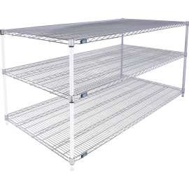 Nexel Shelving Wire Shelving Add-On Unit, 72"W x 36"D x 34"H